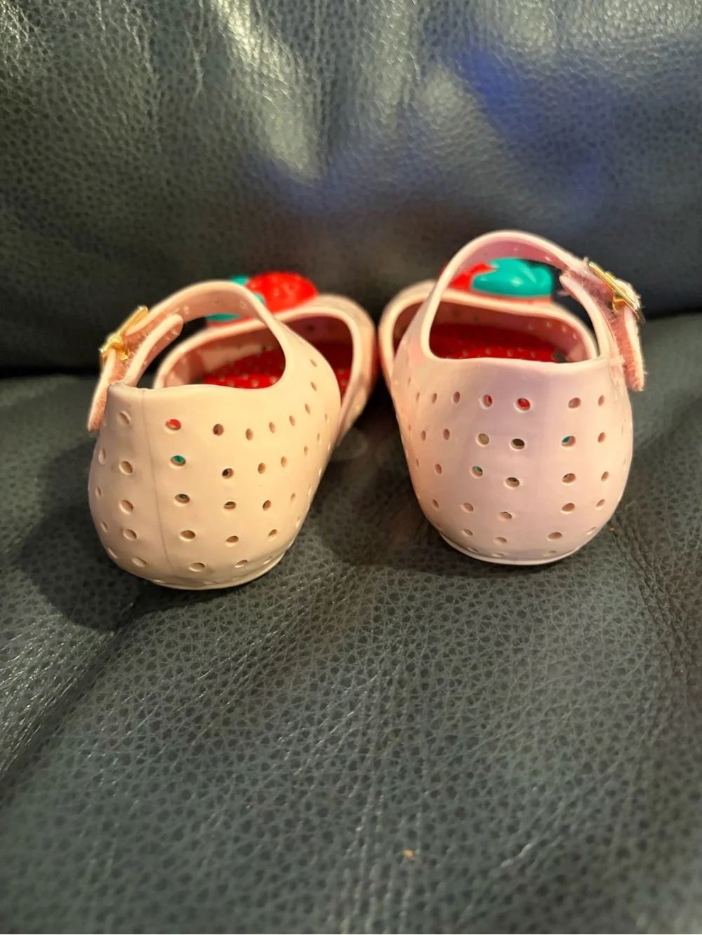 Mini Melissa Pink Strawberry Jelly Mary Jane Shoes